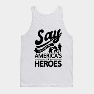 'Say Thank You' Military Public Service Shirt Tank Top